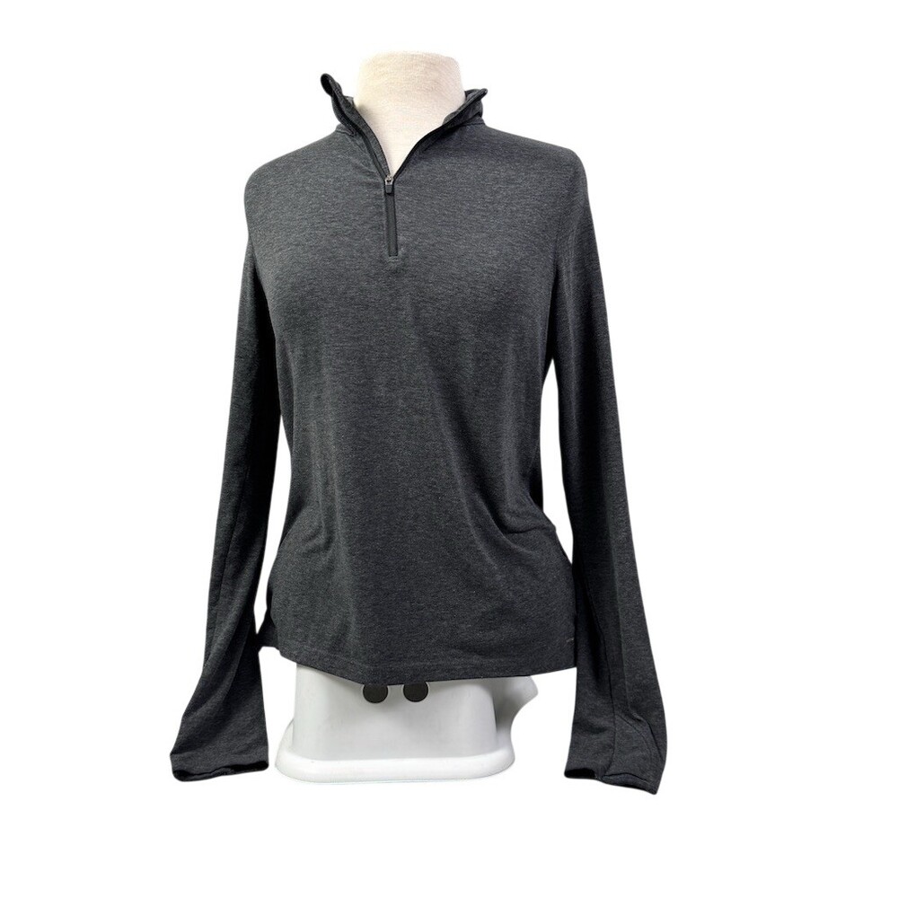 Carhartt Force 1/4 Zip Pullover Shirt Women’s Size S Gray Long Sleeve Thumbholes